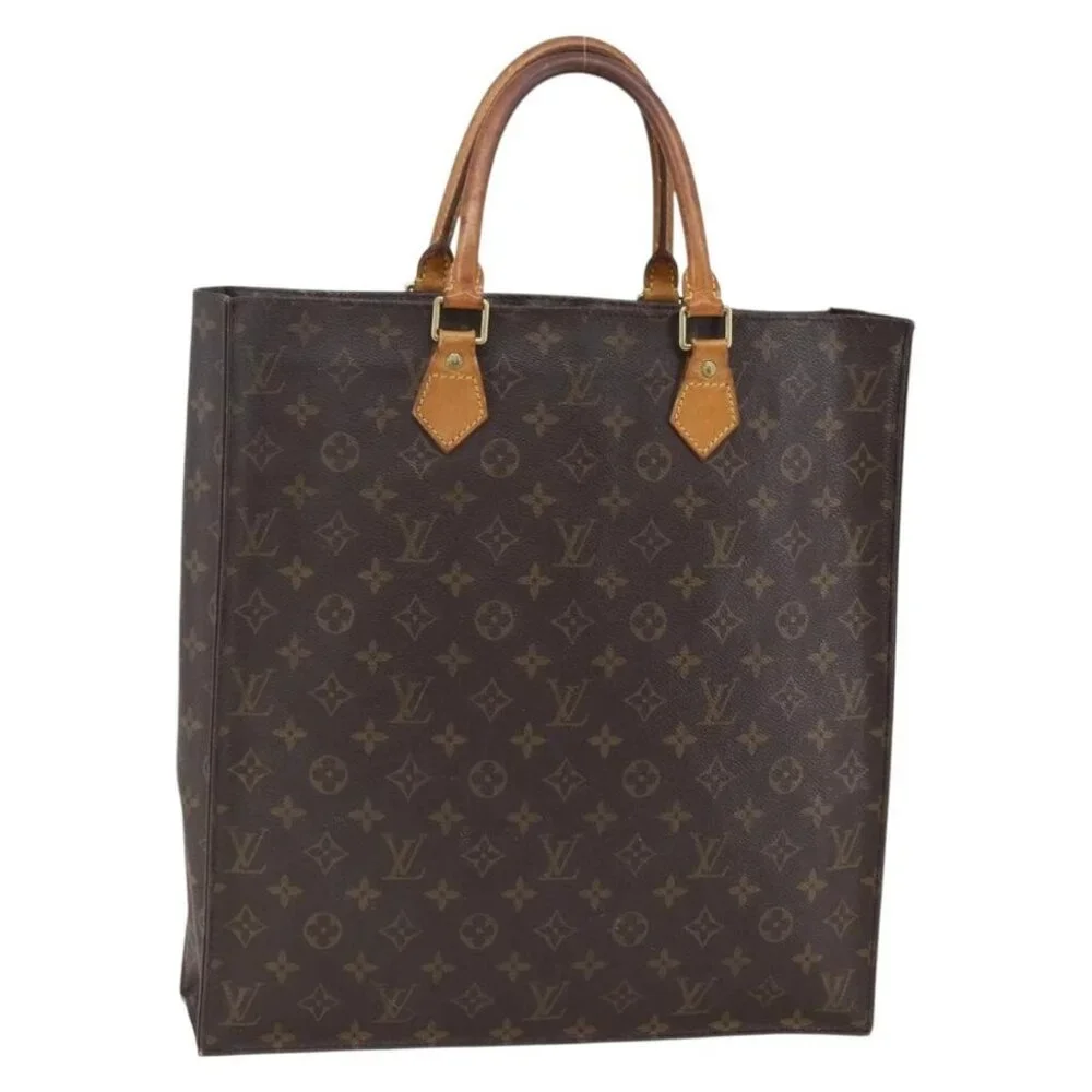 LOUIS VUITTON Monogram Sac Plat Hand Bag